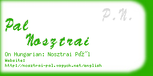 pal nosztrai business card